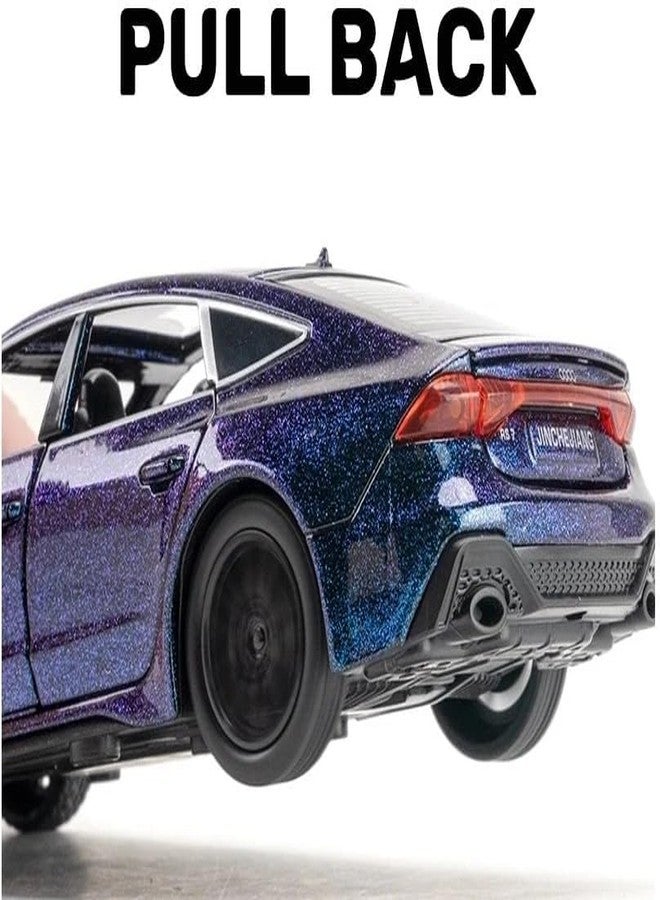 سكاي تيك سيارة أودي RS7 سبورت باك من سكاي تك®، نموذج مصغر بمقياس 1:32، مصنوعة من سبيكة معدنية حصرية، تعمل بتقنية السحب للخلف، مزودة بأبواب قابلة للفتح وموسيقى وإضاءة، أفضل هدية للأطفال. [الألوان متوفرة حسب المخزون] - Image 5